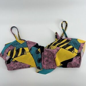 Disney Nightmare Before Christmas Sally Bikini‎ Ruffled  Swim Top Womens XXL
